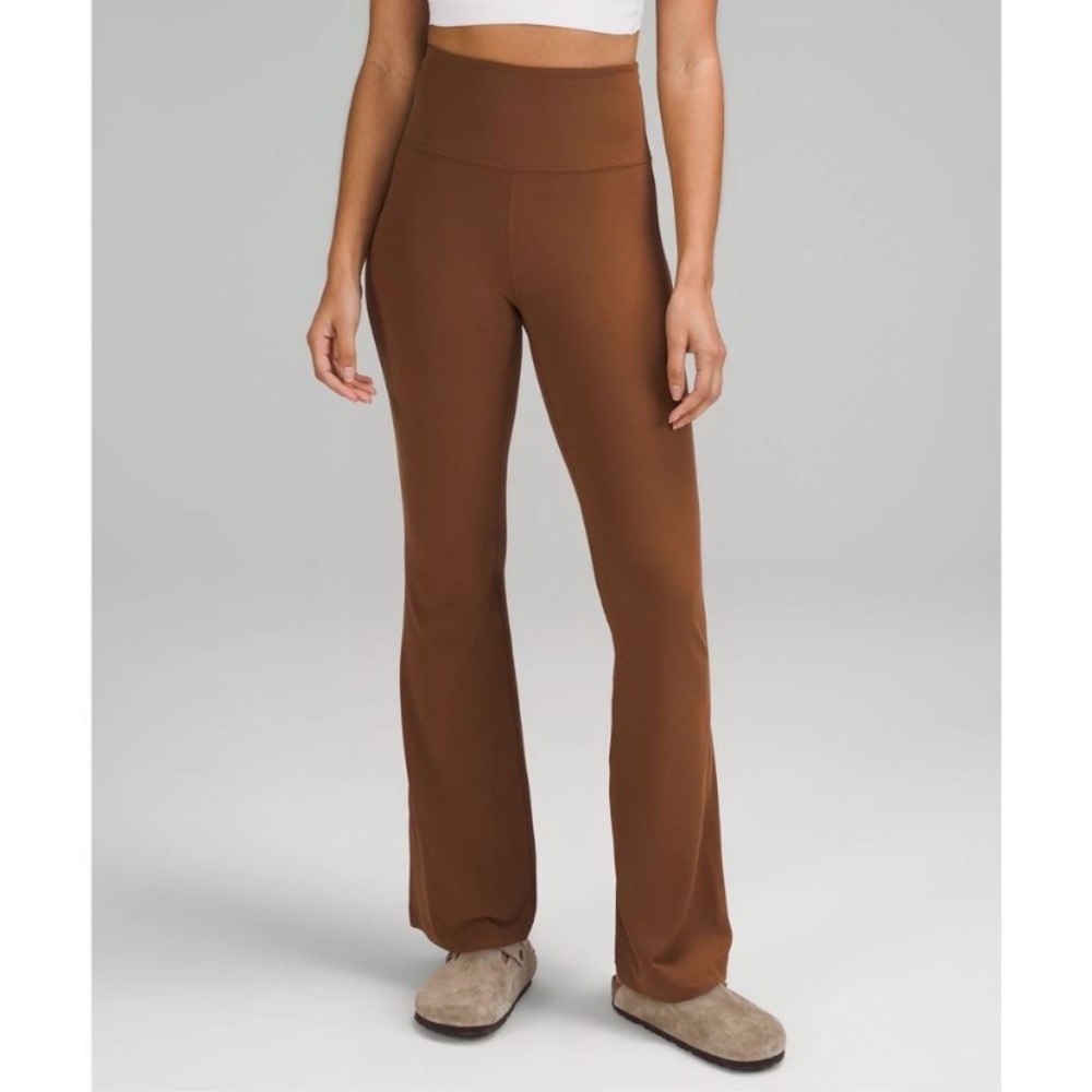 Lululemon Groove Super High Rise Flared Pant Nulu Roasted Brown